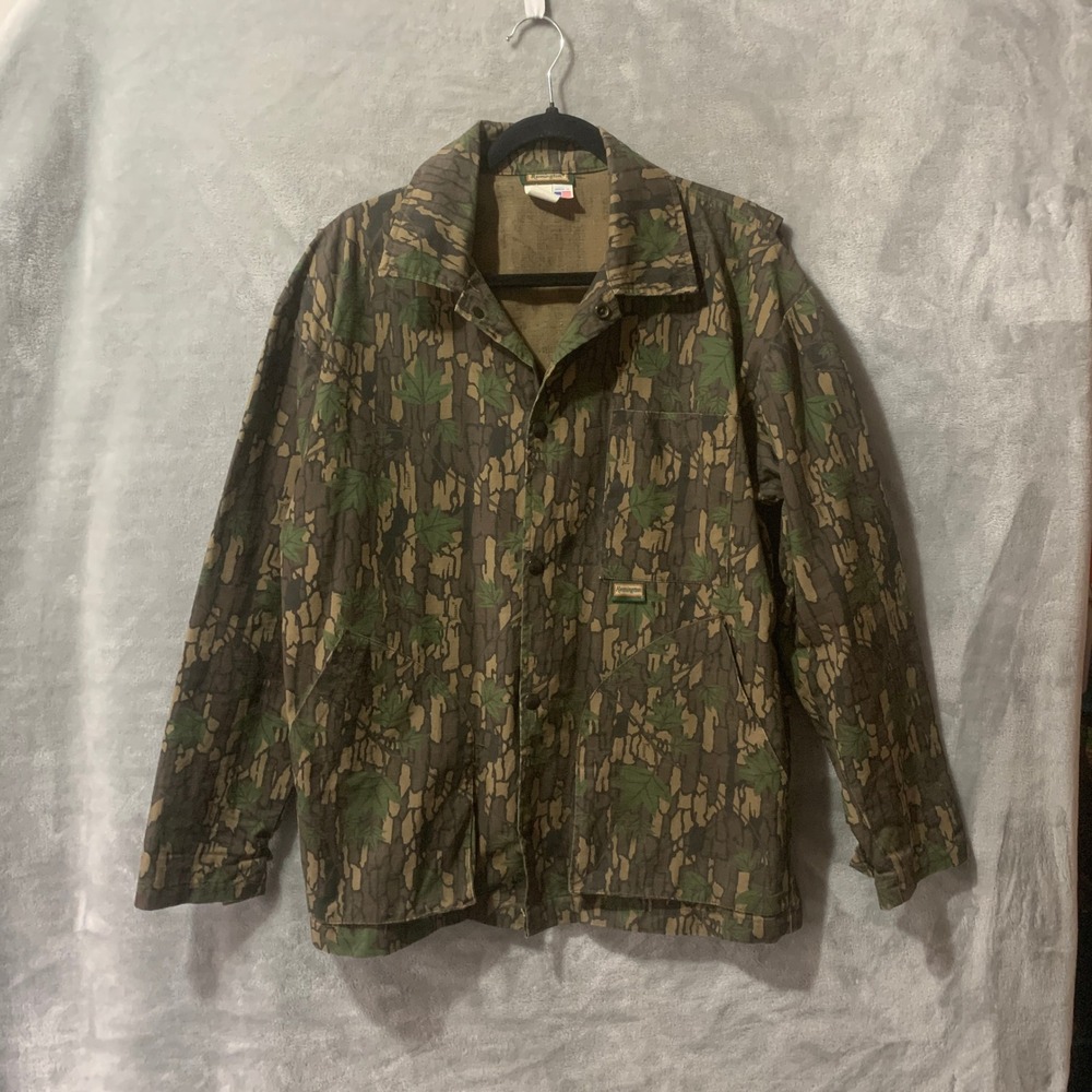 Vintage Remington Trebark Camo Ripstop Hunting Jacket Mens Medium Made in USA